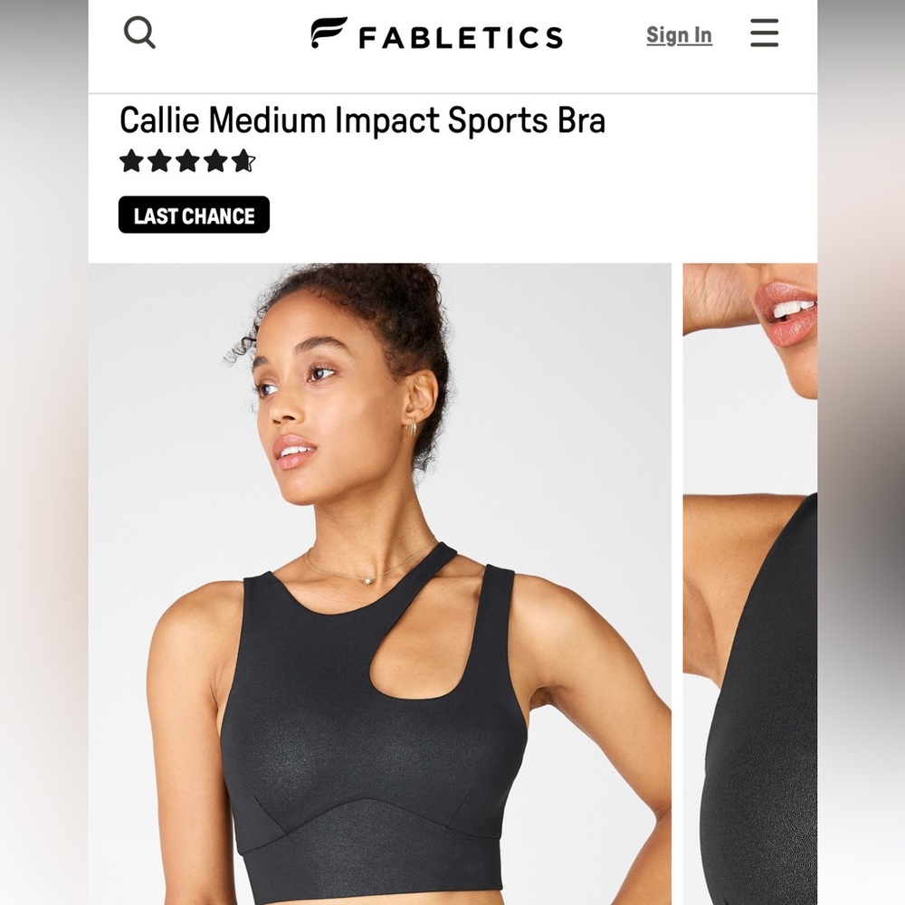Fabletics Callie Medium Impact Sports Bra